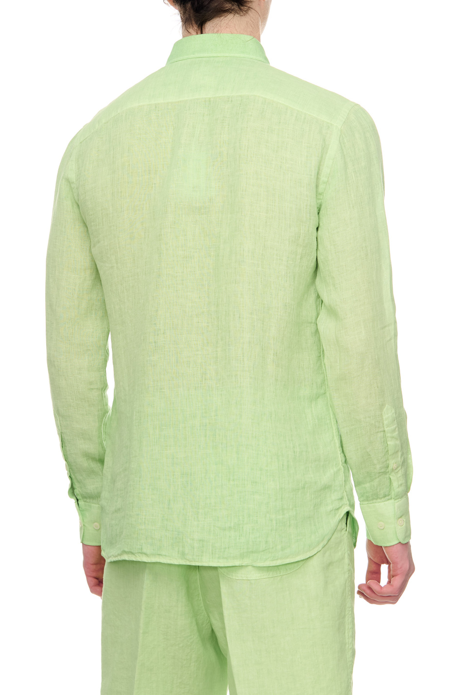 Мужской 120% Lino Рубашка из чистого льна (цвет ), артикул Y0M13110000115S00 | Фото 4