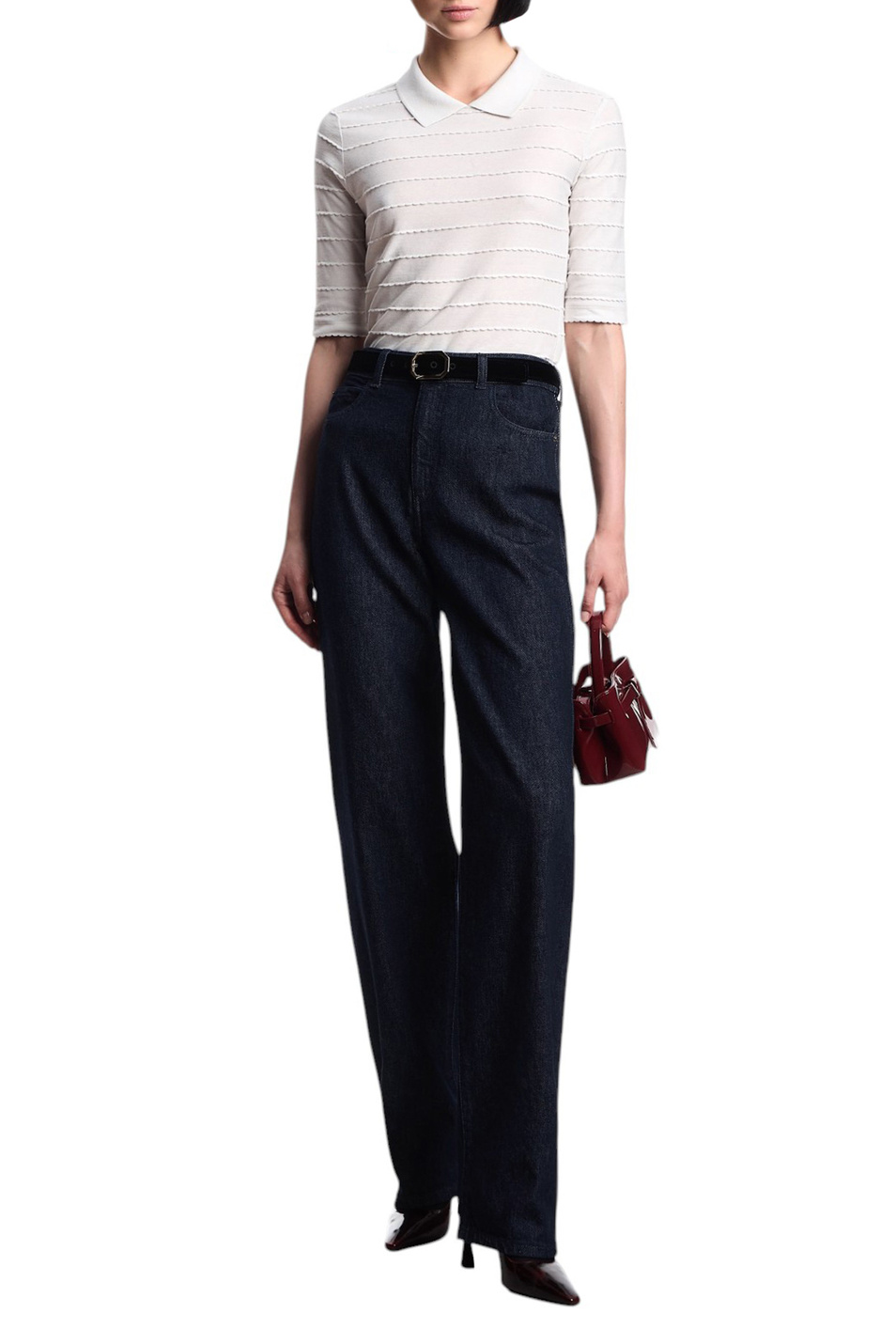 Женский Emporio Armani Джинсы из эластичного хлопка (цвет ), артикул EW000736-AF18421 | Фото 2