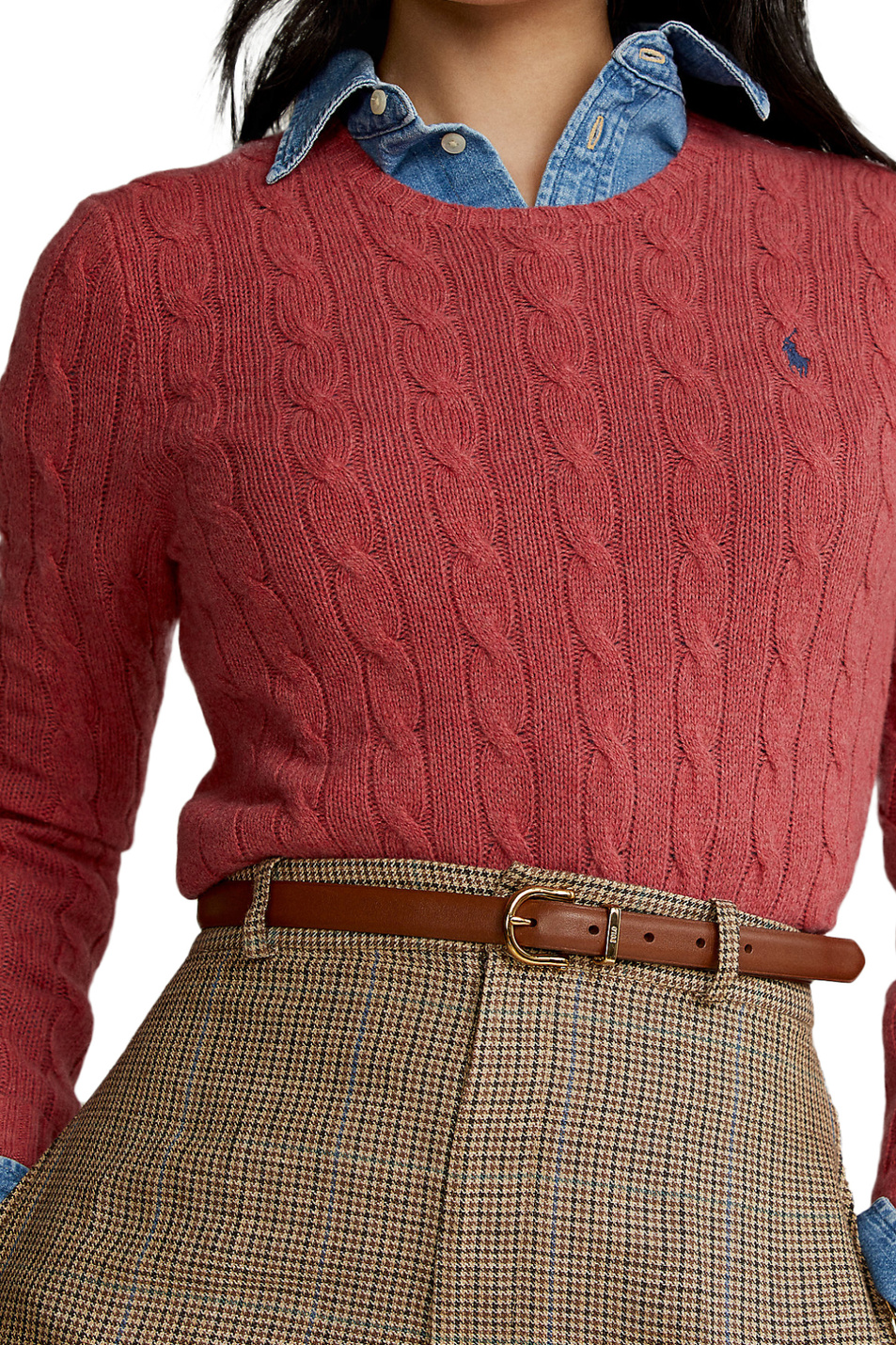 Polo Ralph Lauren Вязаный шерстяной свитер с круглым вырезом (цвет ), артикул 211525764051 | Фото 3