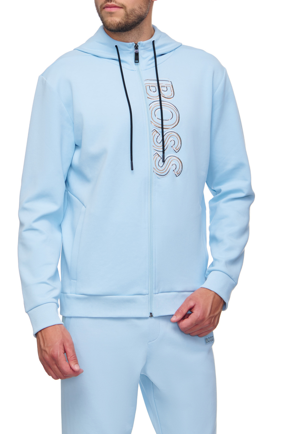 Мужской BOSS Толстовка с капюшоном и логотипом (цвет ), артикул 50471880 | Фото 1