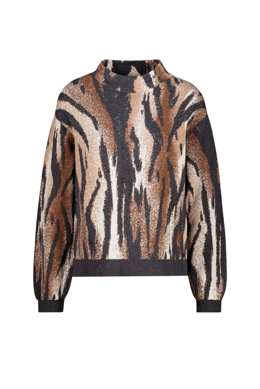 Женский Monari Джемпер из хлопка со стразами (цвет ), артикул 809689 | Фото 1