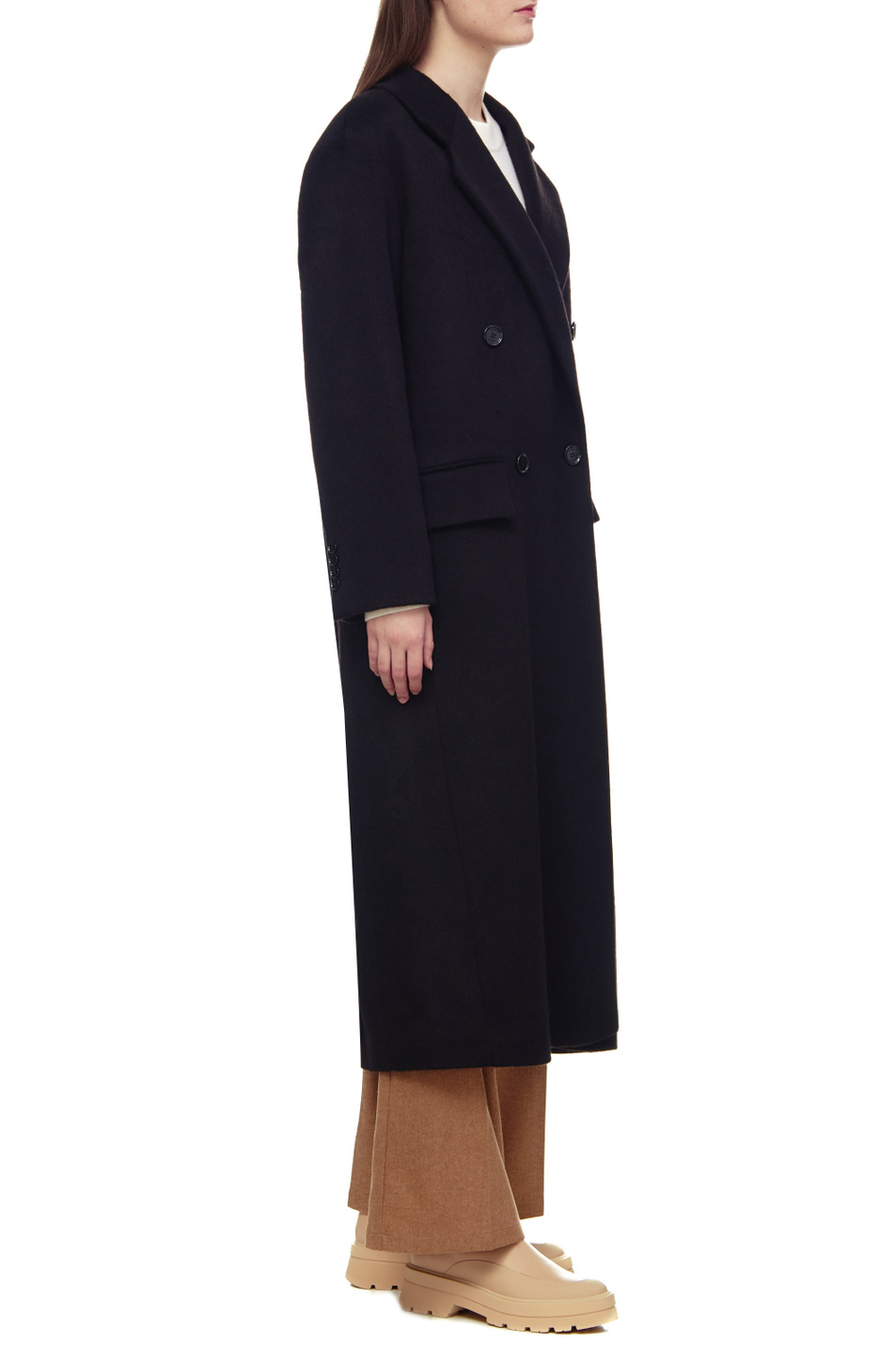 Женский BOSS Двубортное пальто из смесовой шерсти (цвет ), артикул 50476834 | Фото 5
