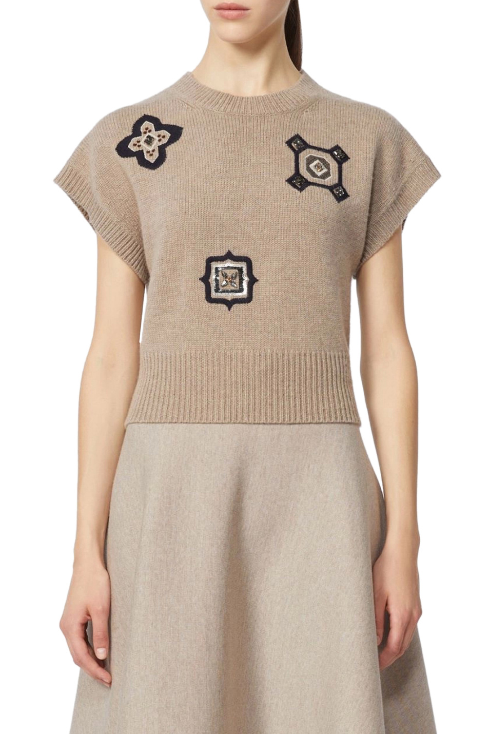 Женский Max Mara Джемпер ANFORA из шерсти и кашемира (цвет ), артикул 2611361061 | Фото 3