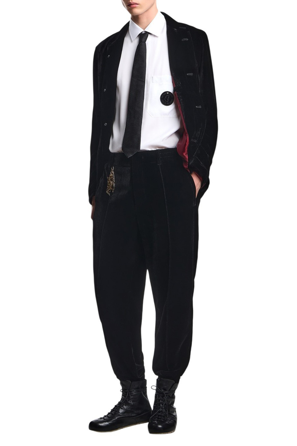 Мужской Emporio Armani Брюки из бархата (цвет ), артикул EM004906-AF23552 | Фото 3