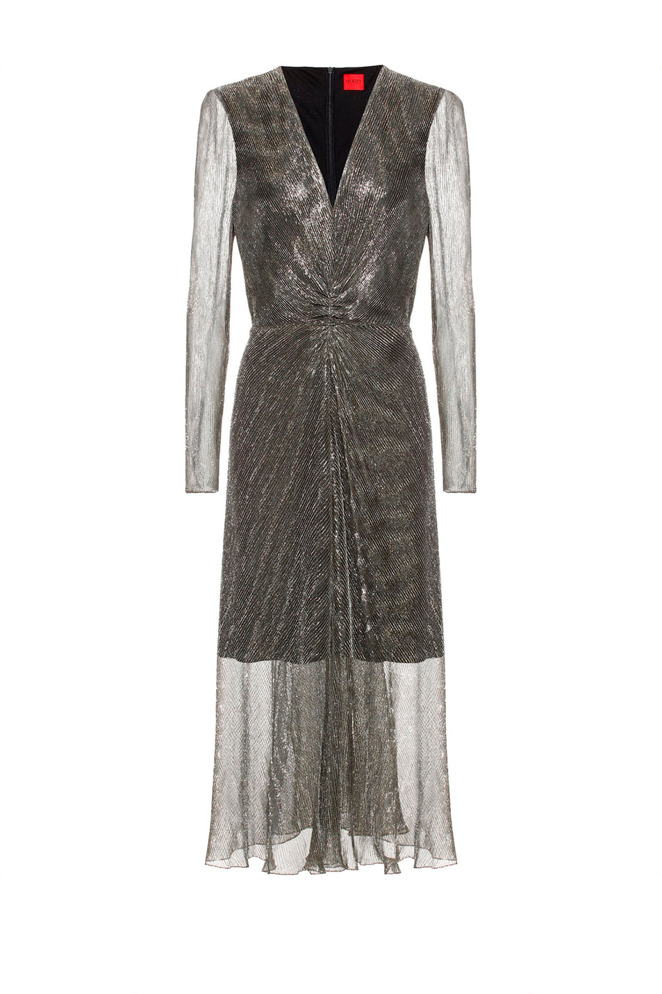 HUGO Платье с V-образным вырезом и прозрачными рукавами (цвет ), артикул 50463801 | Фото 1
