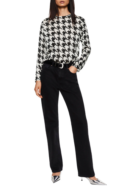 Блузка NICELY с принтом|Основной цвет:Черный|Артикул:37013842 | Фото 2