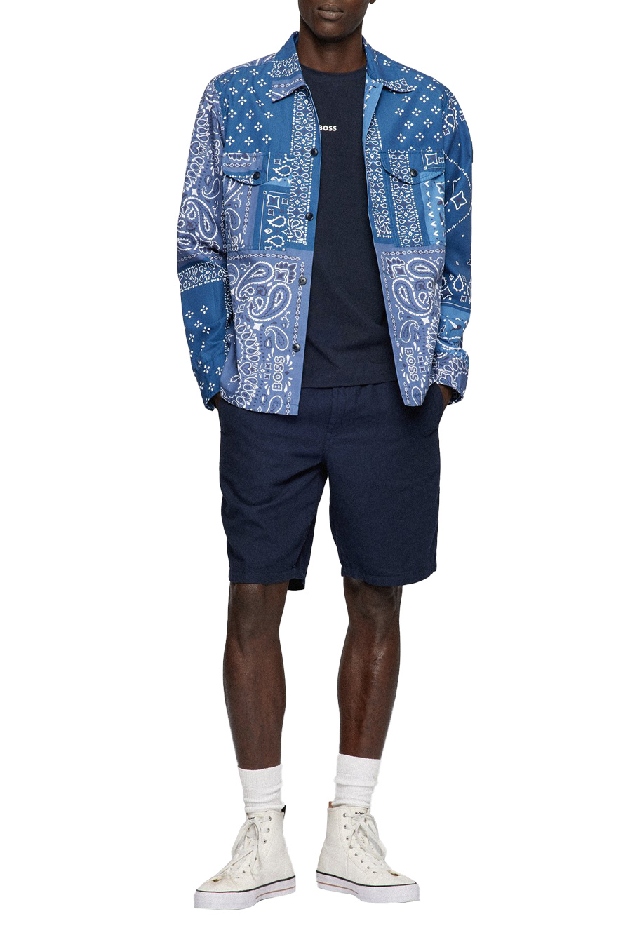 Мужской BOSS Футболка из эластичного хлопка с логотипом (цвет ), артикул 50473278 | Фото 2