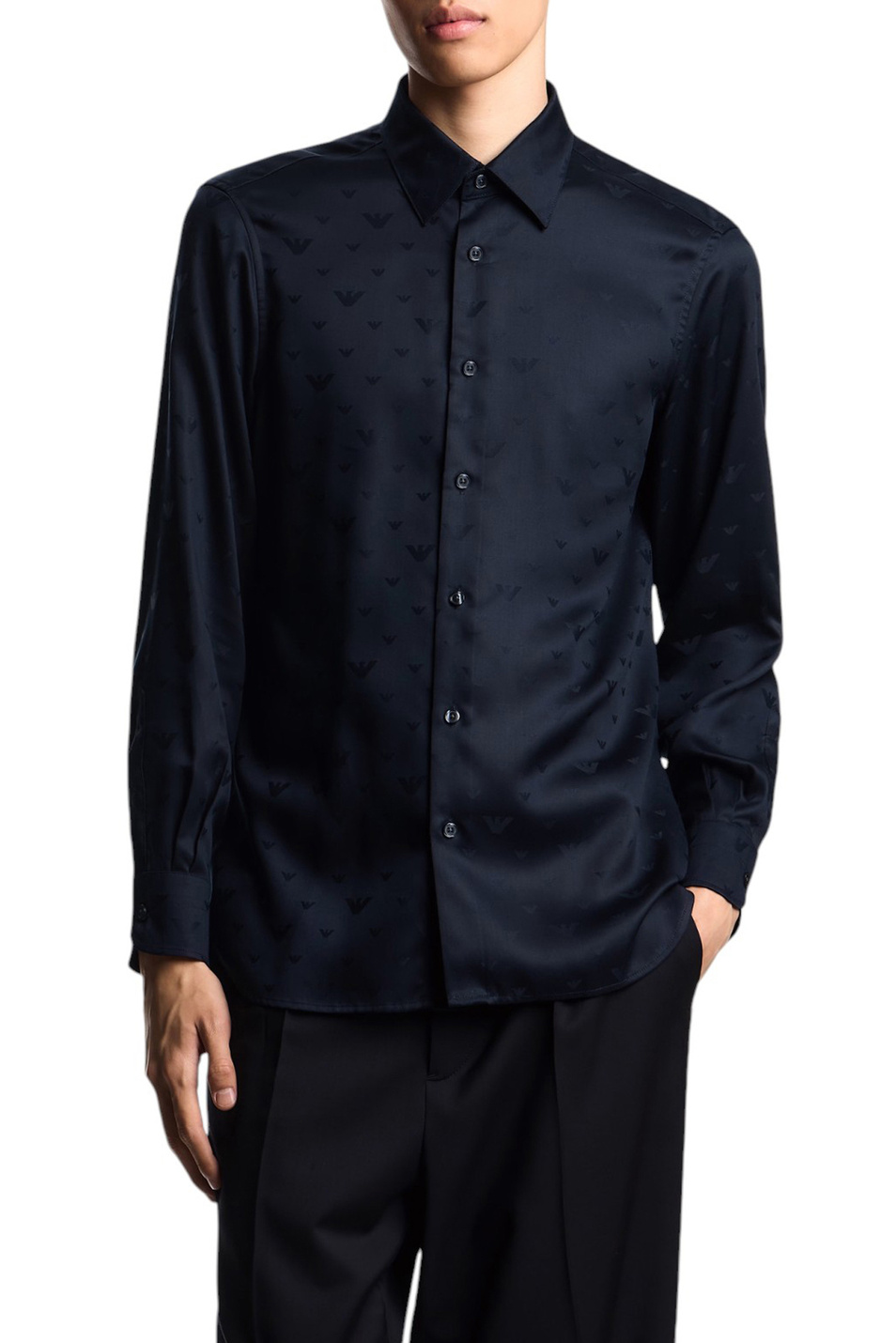 Мужской Emporio Armani Рубашка с логотипом (цвет ), артикул EM001537-AF15074 | Фото 3