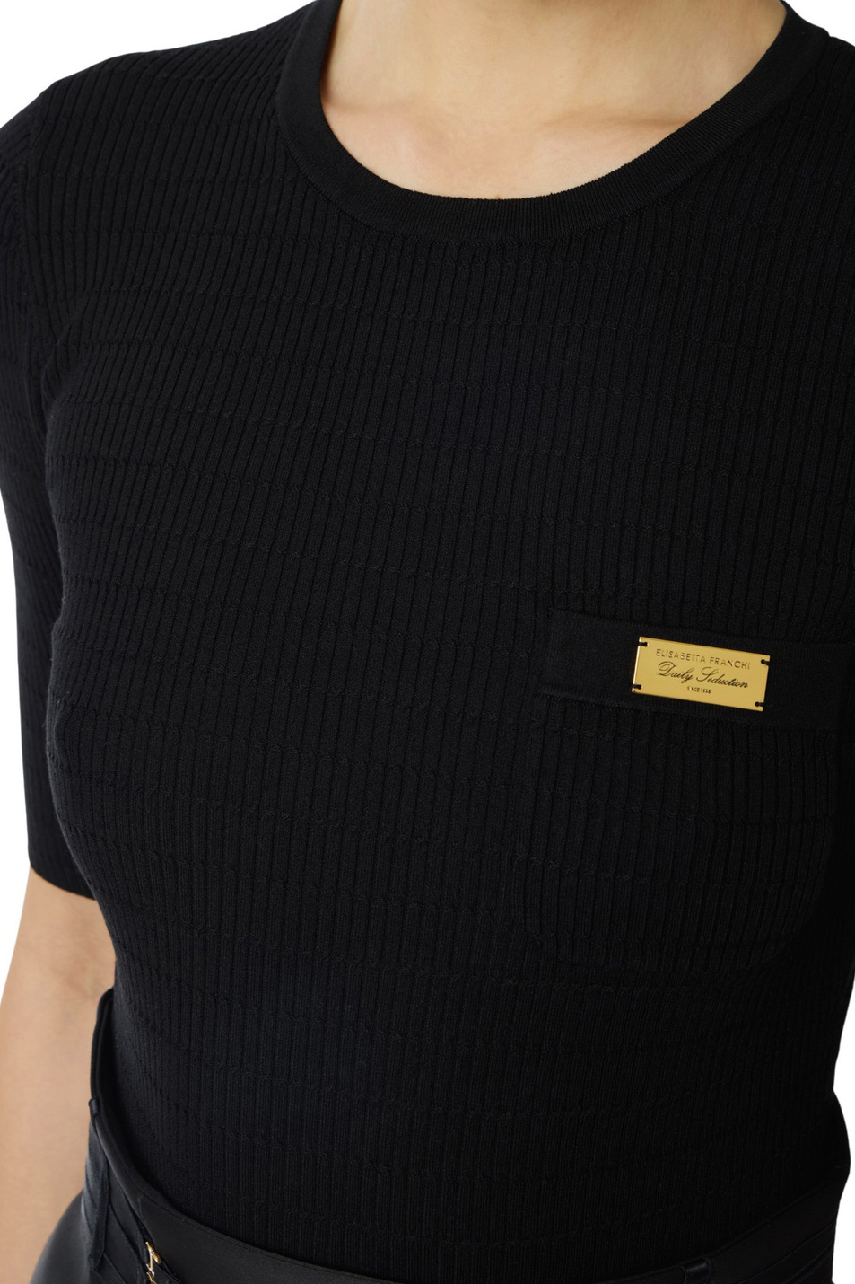 Женский Elisabetta Franchi Джемпер с логотипом (цвет ), артикул MK87B61E2 | Фото 5