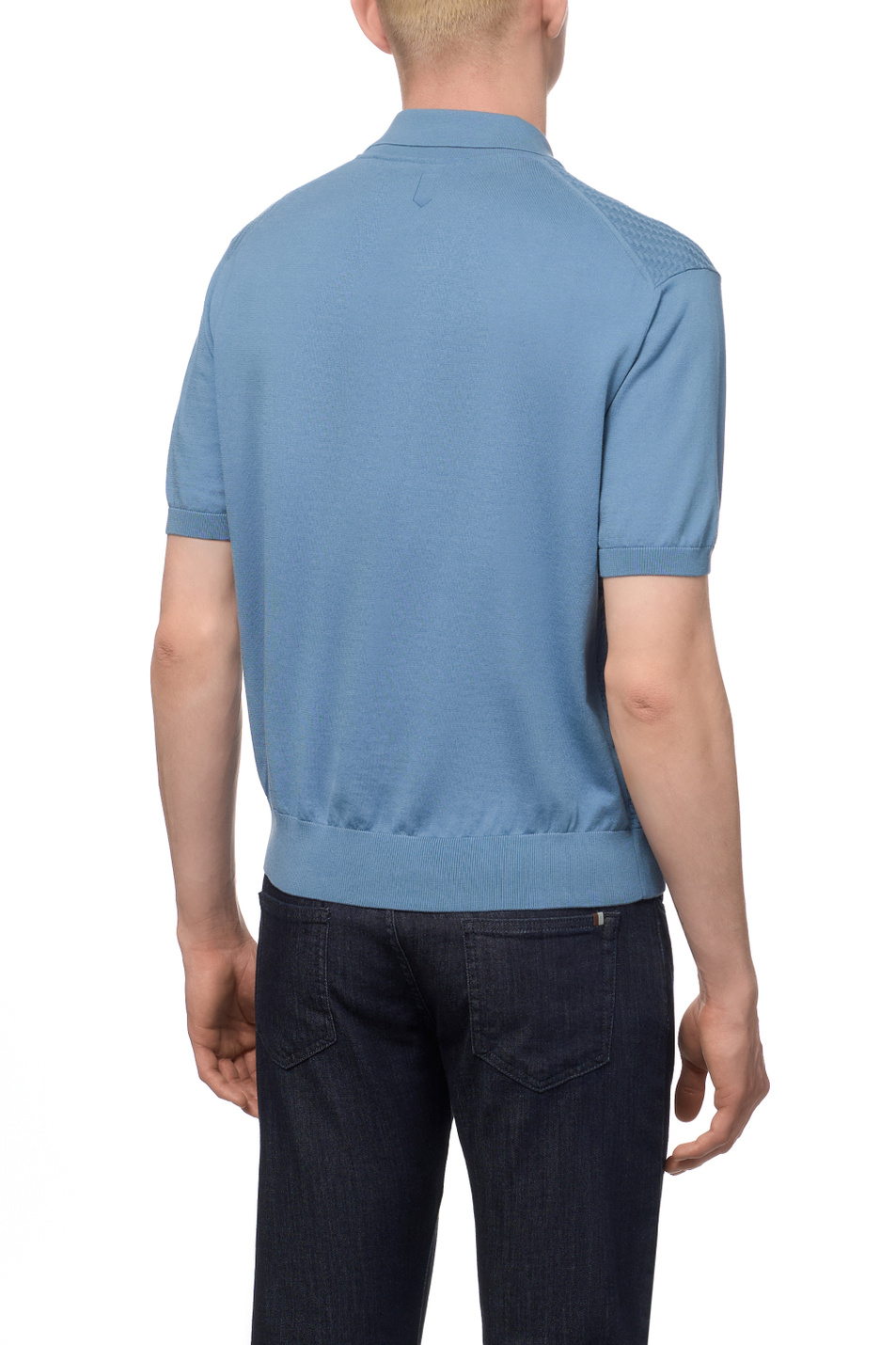 Мужской Canali Поло из хлопка и шелка (цвет ), артикул C0127MK02466 | Фото 5