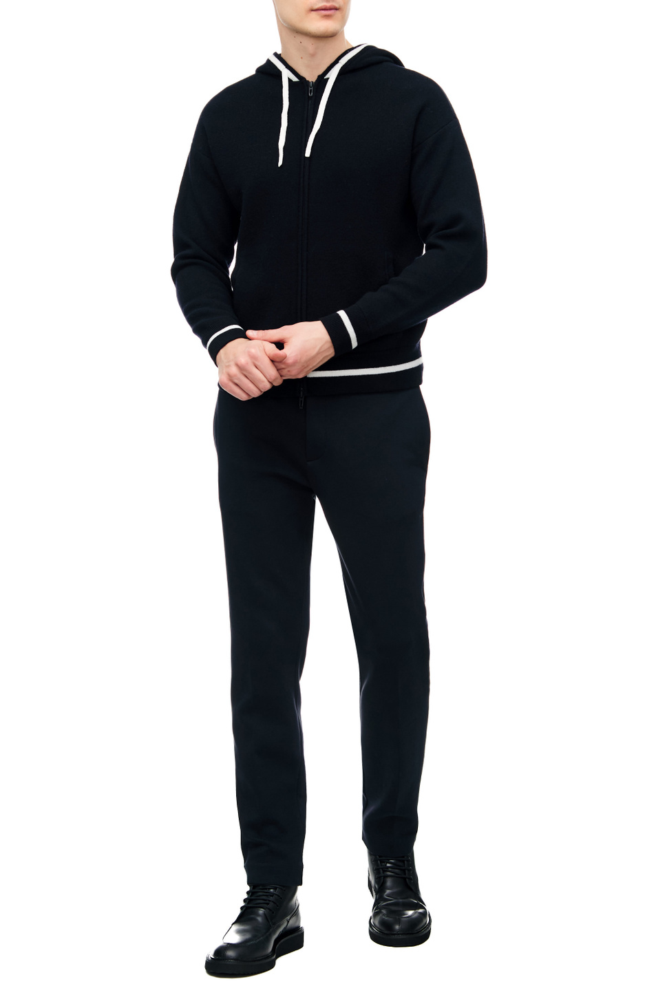 Мужской Emporio Armani Кардиган из смесовой шерсти с капюшоном (цвет ), артикул 6L1MXD-1MJRZ | Фото 2