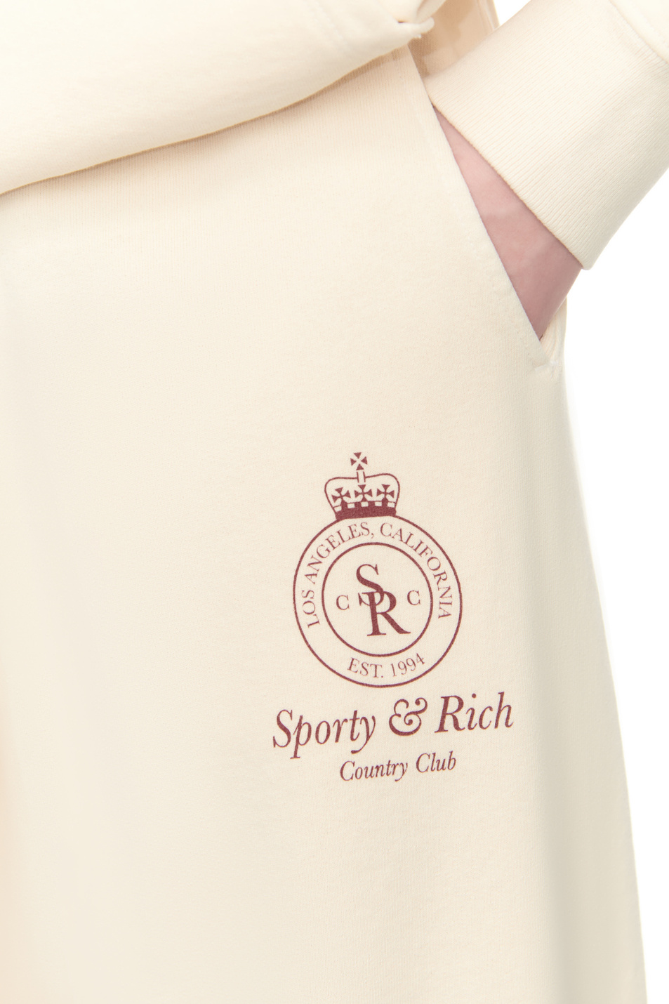 Женский Sporty & Rich Брюки Crown из натурального хлопка с логотипом (цвет ), артикул SWAW2338CR | Фото 7
