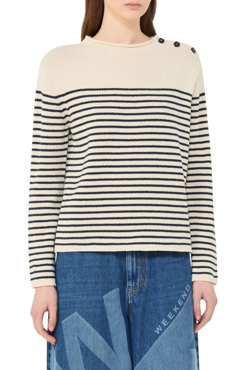 Женский Weekend Max Mara Джемпер QUADRO в полоску (цвет ), артикул 2615361151 | Фото 4