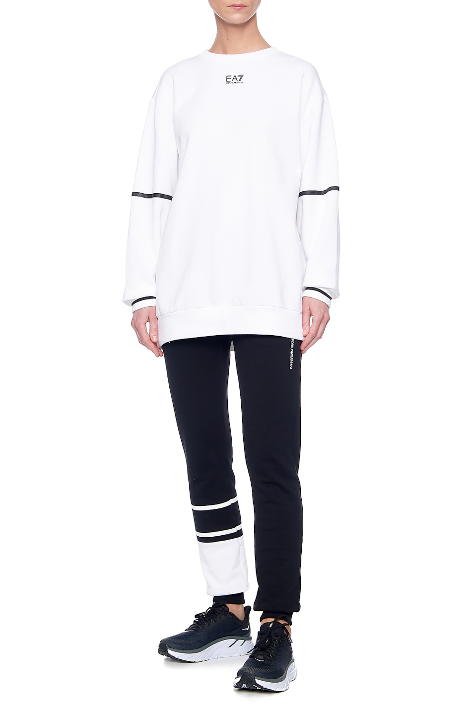 Женский EA7 Джемпер FELPA с контрастными полосками (цвет ), артикул 3KTM28-TJ2PZ | Фото 2
