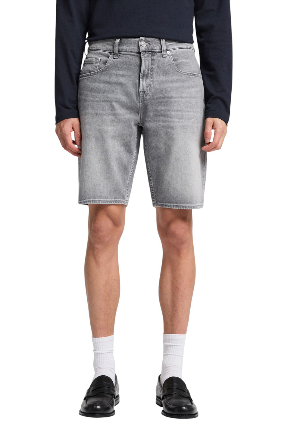 Мужской 7 for all Mankind Шорты джинсовы из эластичного хлопка (цвет ), артикул 7T106R38 | Фото 3