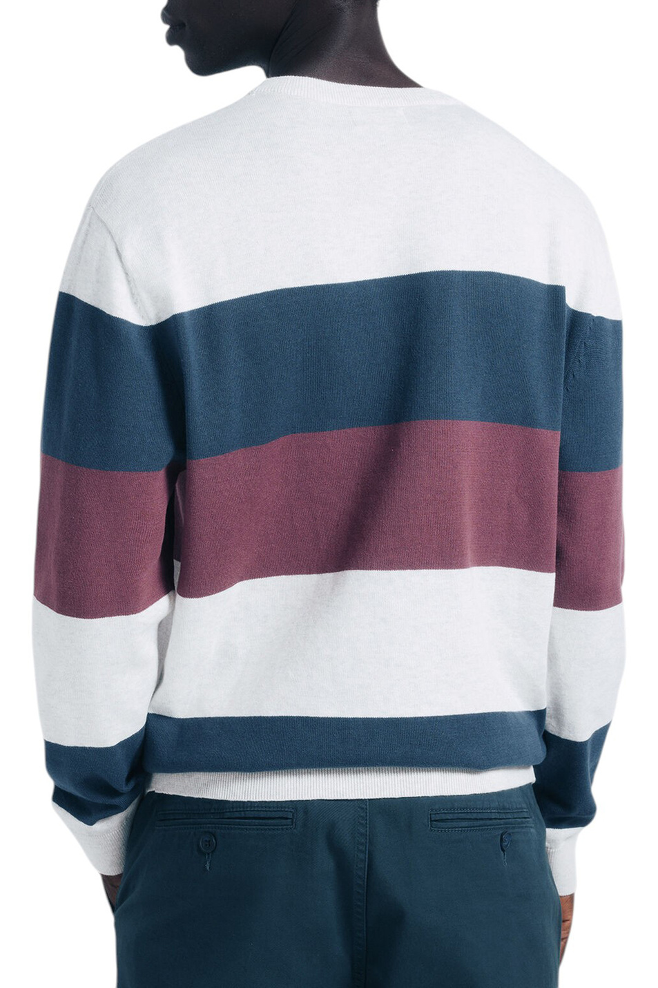 Джемпер из натурального хлопка|Основной цвет:Бордовый Мужской Springfield Джемпер из натурального хлопка (цвет ), артикул 1402513 | Фото 3