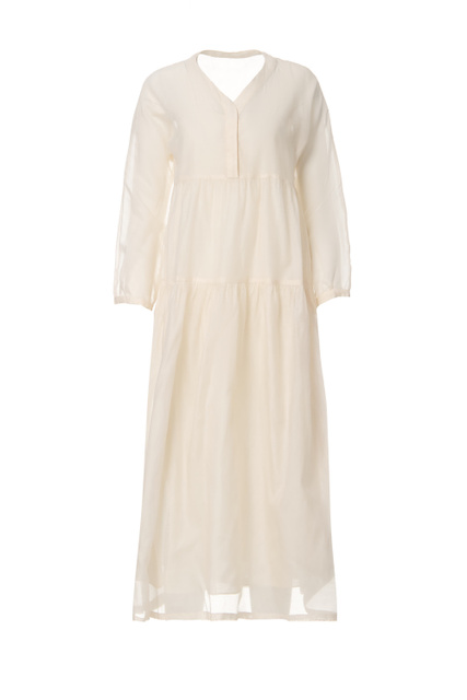 Платье SESAMO с V-образным вырезом|Основной цвет:Кремовый|Артикул:92310122 | Фото 1