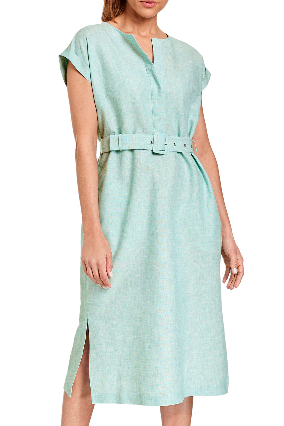 Gerry Weber Платье из хлопка и льна с поясом (цвет ), артикул 780014-31336 | Фото 4