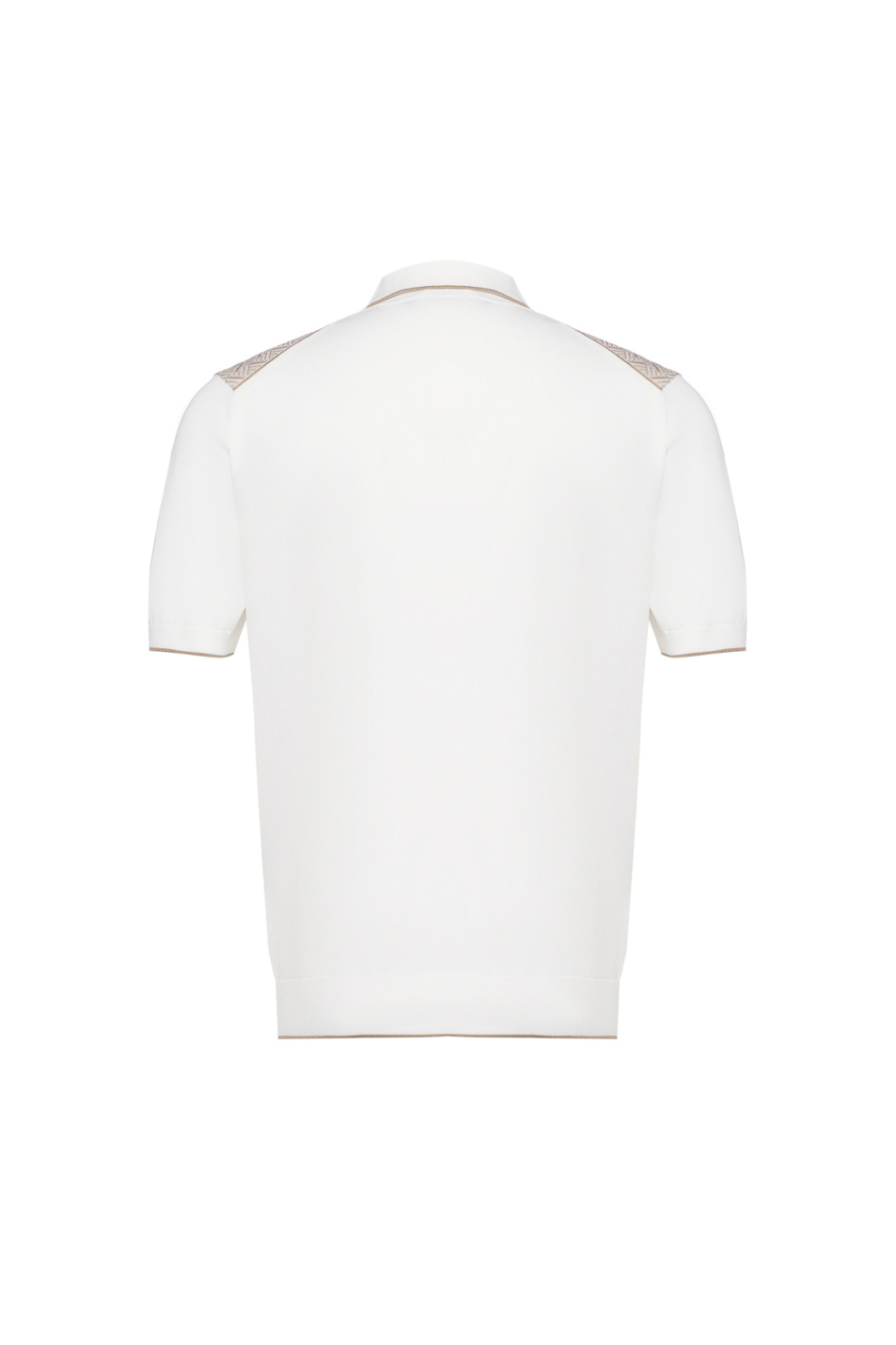 Поло из хлопка и шелка|Основной цвет:Белый Мужской Stefano Ricci Поло из хлопка и шелка (цвет ), артикул K212040P31-F26196 | Фото 2