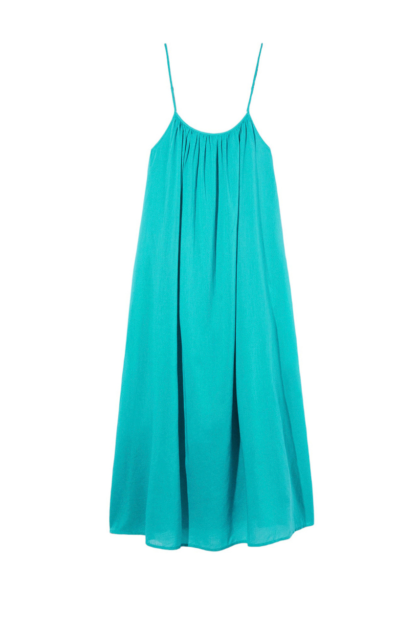 Платье из натурального хлопка|Основной цвет:Голубой|Артикул:210789 | Фото 1