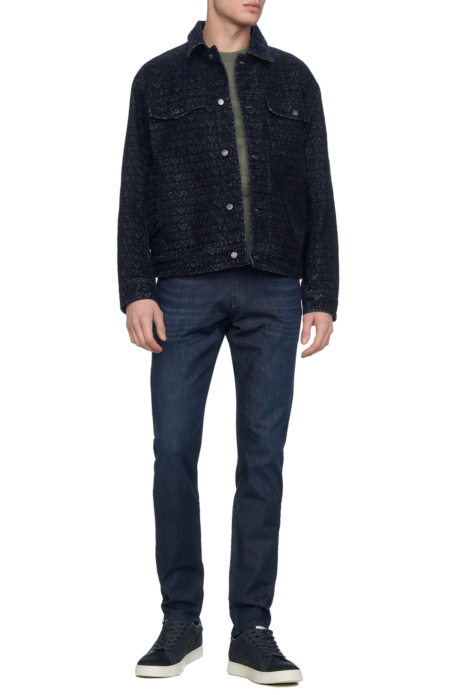 Мужской Emporio Armani Джинсы из эластичного хлопка (цвет ), артикул EM000121-AF14117 | Фото 3