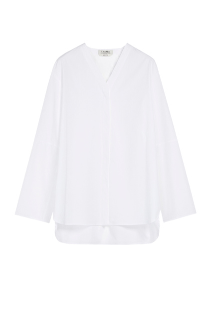 Рубашка CINCIN с V-образным вырезом|Основной цвет:Белый|Артикул:91111222 | Фото 1