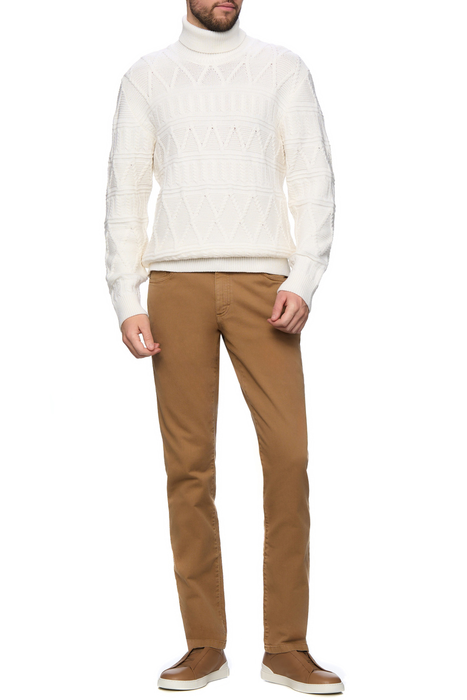 Мужской Zegna Свитер из шерсти (цвет ), артикул UEM33A8-ECT120-N01 | Фото 3