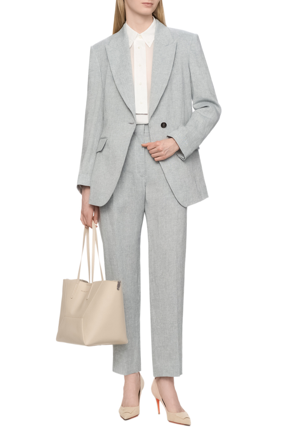 Женский Brunello Cucinelli Брюки однотонные (цвет ), артикул MH547P8308 | Фото 3