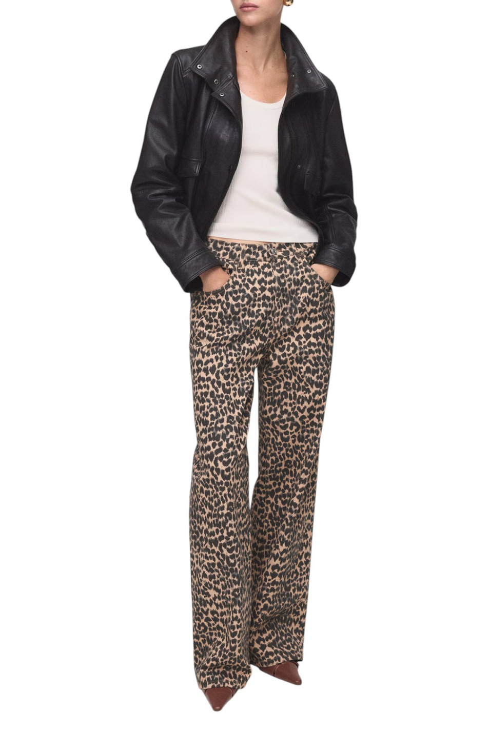 Женский Mango Джинсы LEOPARD с леопардовым принтом (цвет ), артикул 17046003 | Фото 2