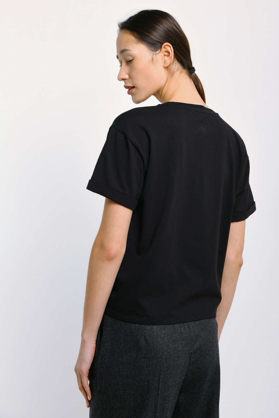 Женский Emporio Armani Футболка из хлопка с карманом на груди (цвет ), артикул 3G2T84-2JQAZ | Фото 5