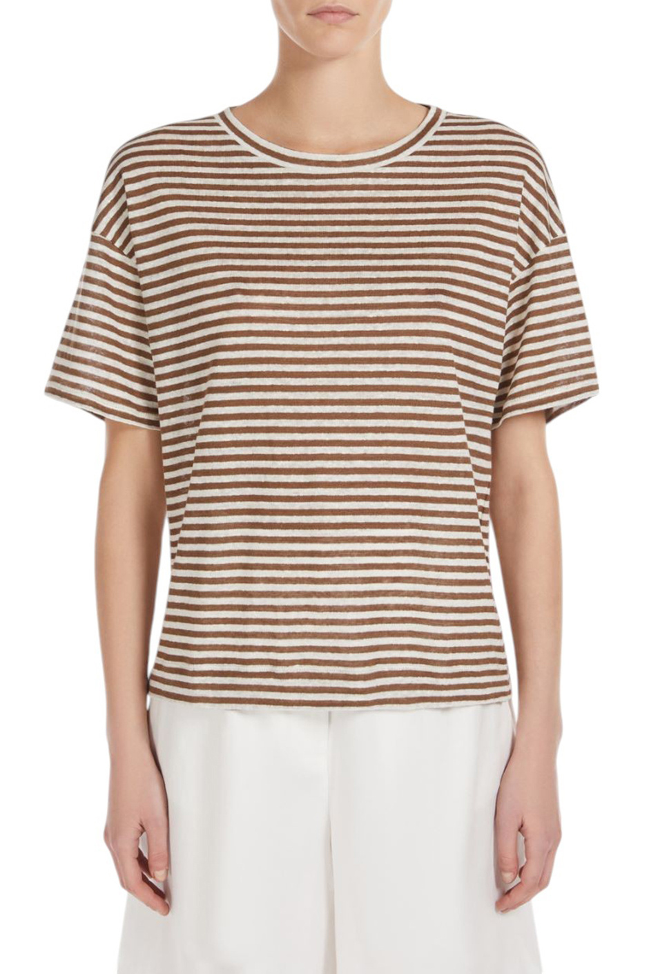 Женский Weekend Max Mara Футболка BARCA из льна (цвет ), артикул 2515941032 | Фото 3