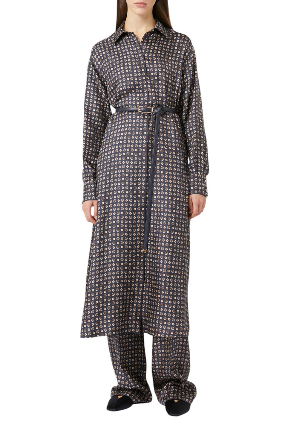 Женский Max Mara Платье MISTER из шелка с ремнем (цвет ), артикул 2526226101 | Фото 2