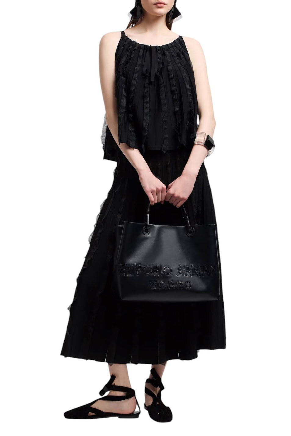 Женский Emporio Armani Сумка-шопер MyEA из натуральной кожи (цвет ), артикул EW000360-AF13792 | Фото 6