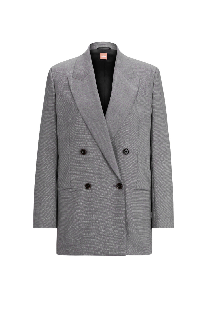 Пиджак из натуральной шерсти|Основной цвет:Серый|Артикул:50505587 | Фото 1