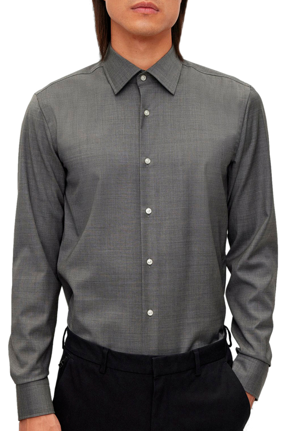 Мужской BOSS Рубашка из эластичной шерсти (цвет ), артикул 50478711 | Фото 3