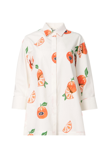 Рубашка CALAMO с принтом|Основной цвет:Белый|Артикул:11110522 | Фото 1