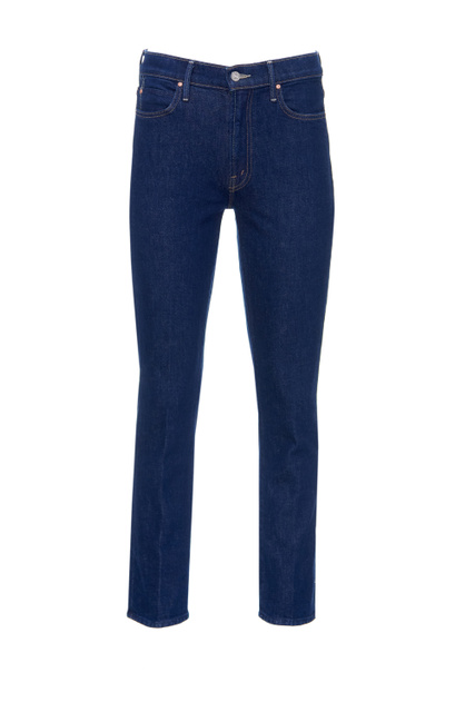 Прямые джинсы с завышенной талией|Основной цвет:Синий|Артикул:10114-259 | Фото 1