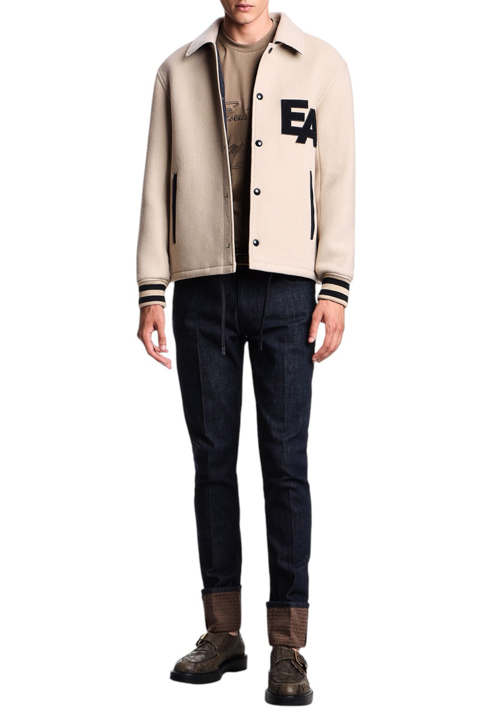 Мужской Emporio Armani Джинсы с контрастными отворотами (цвет ), артикул EM000121-AF17493 | Фото 2