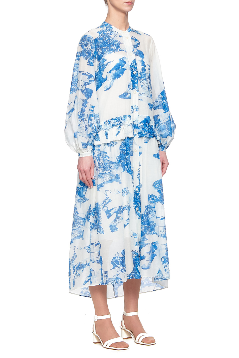 BOSS Двухцветное платье Dicea с шелком в составе (цвет ), артикул 50447710 | Фото 3