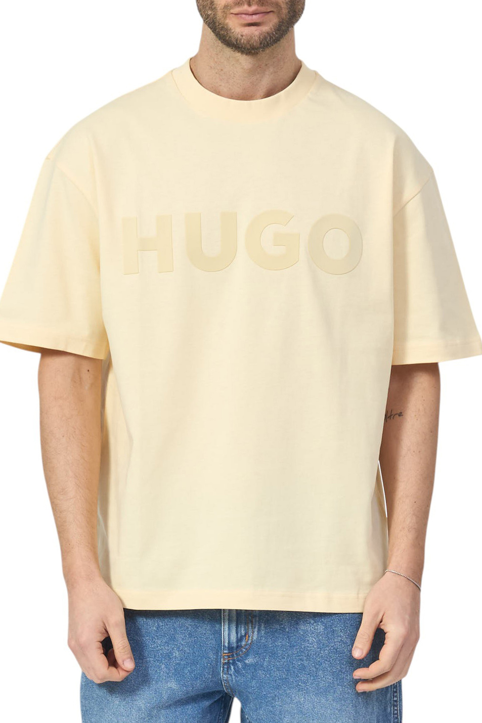 Мужской HUGO Футболка Dinkee из хлопка с логотипом (цвет ), артикул 50525765 | Фото 4