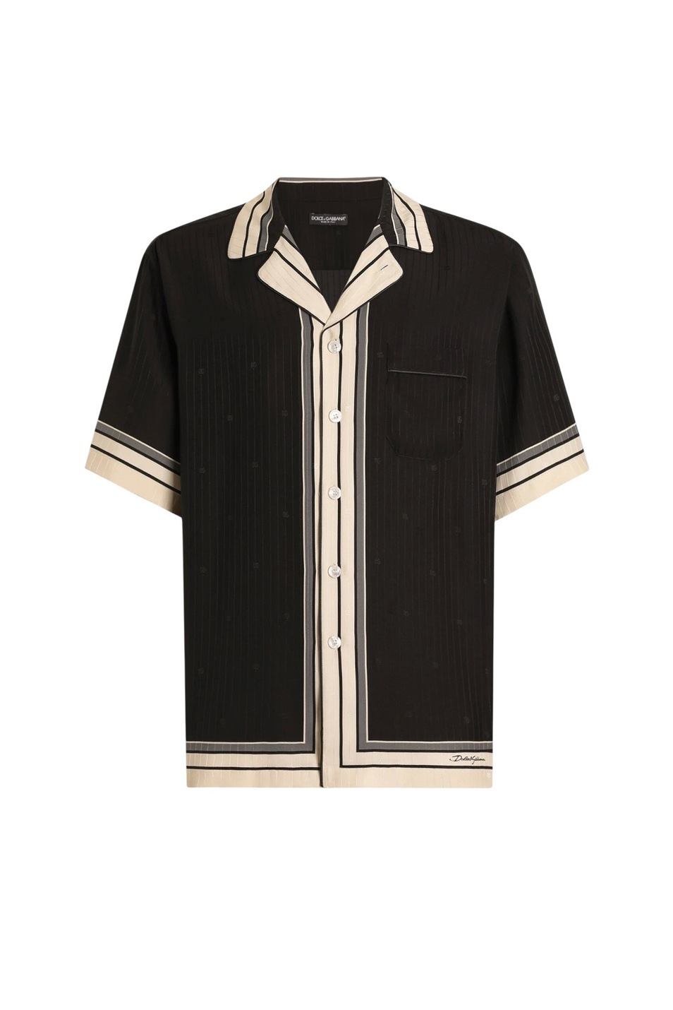 Рубашка Hawaii из шелка|Основной цвет:Черный Мужской Dolce & Gabbana Рубашка Hawaii из шелка (цвет ), артикул G5LH3T-HI11T | Фото 1