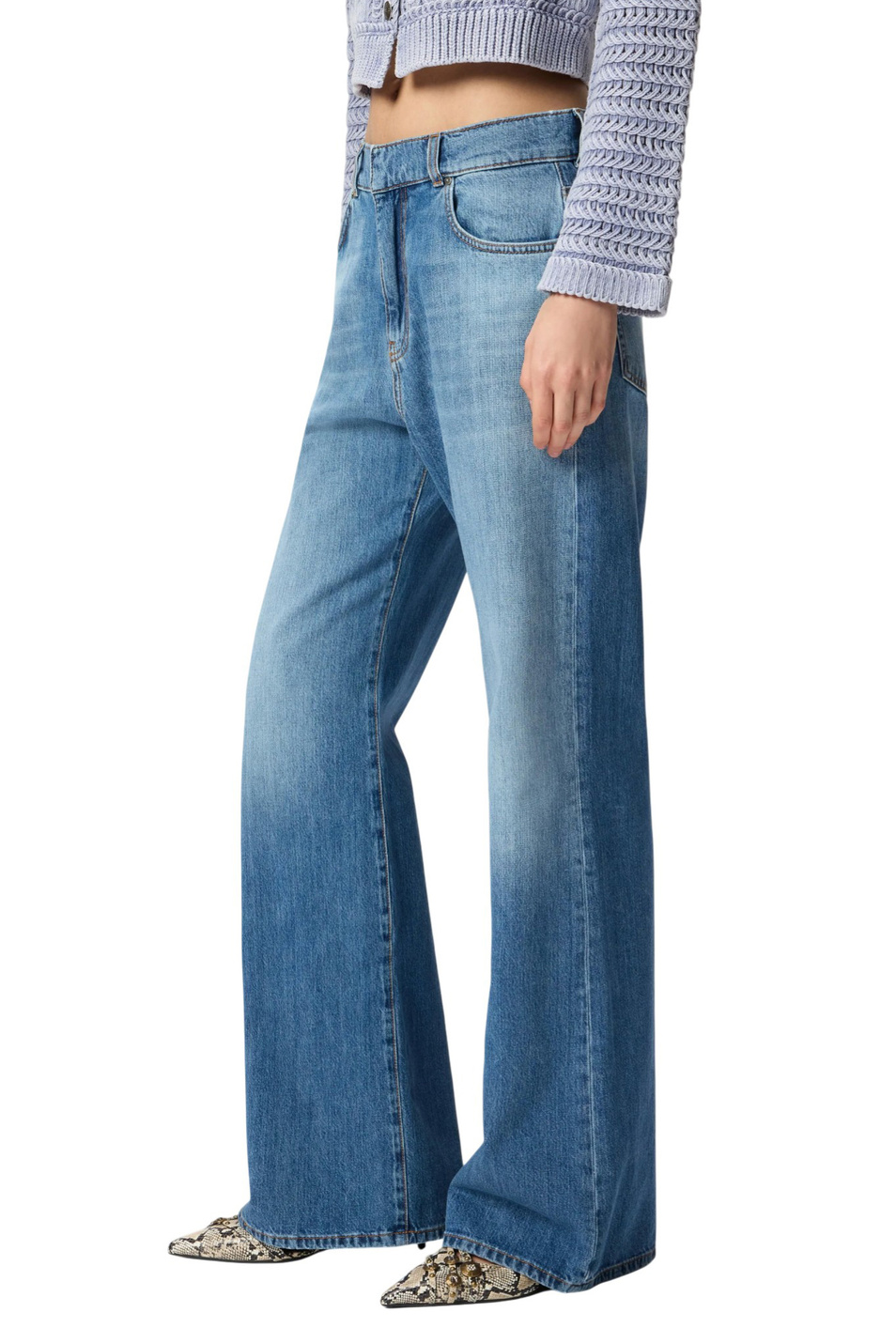 Женский Pinko Джинсы WANDA из хлопка (цвет ), артикул 101733A323 | Фото 4