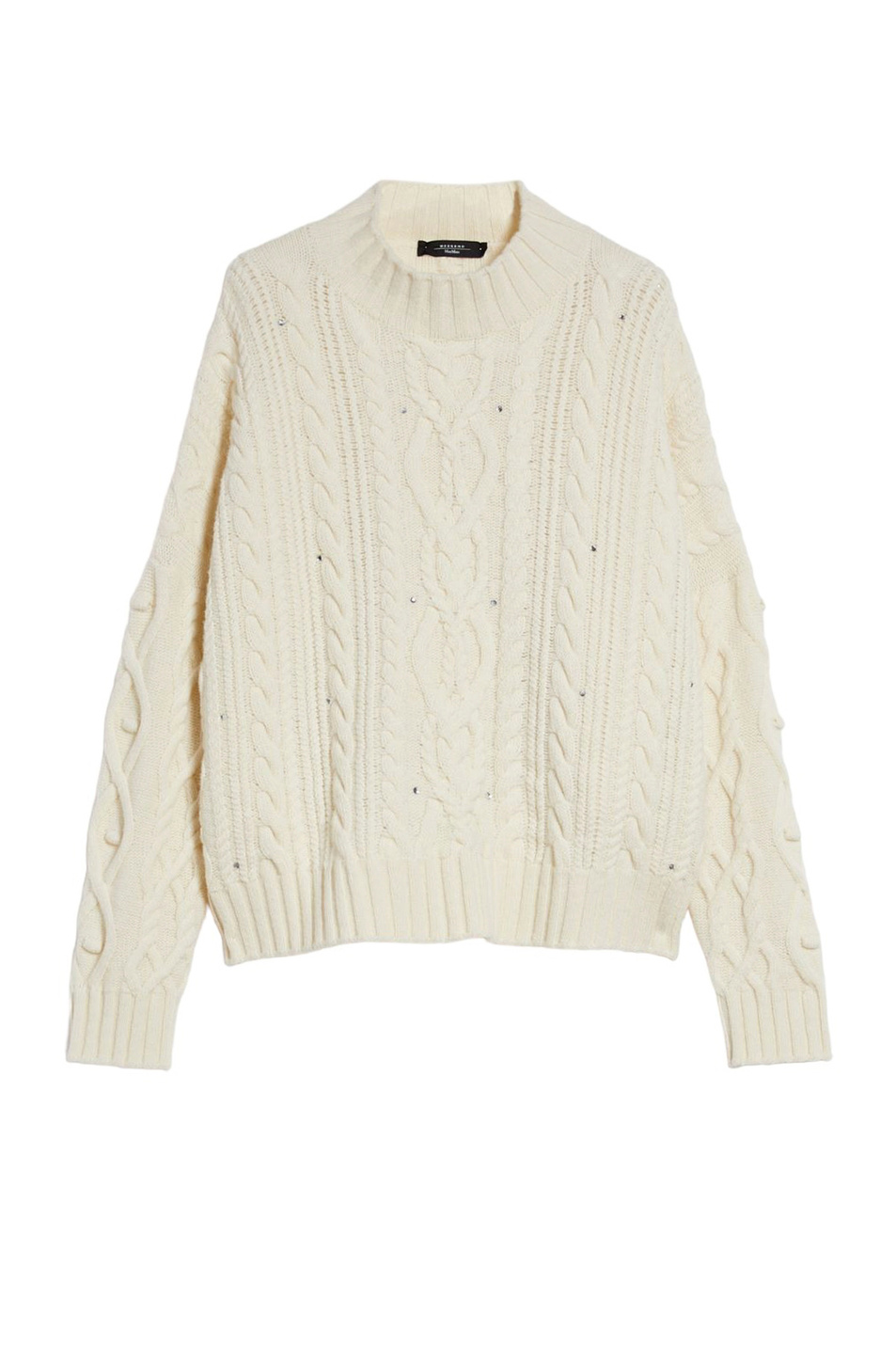 Женский Weekend Max Mara Свитер COLIBRI из смесовой шерсти со стразами (цвет ), артикул 2353663033 | Фото 1