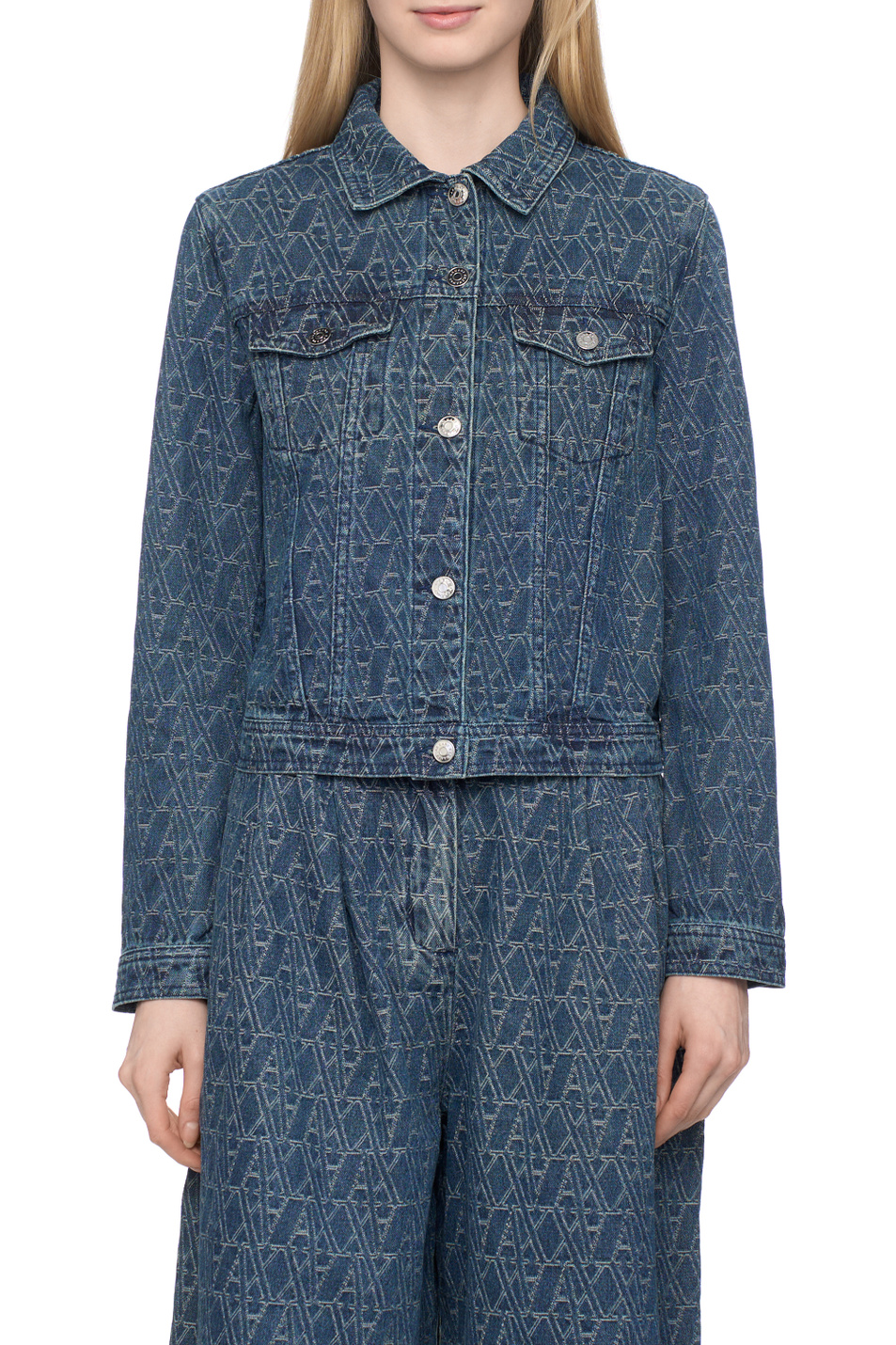 Женский Armani Exchange Куртка джинсовая с логотипом (цвет ), артикул XW000556-AF12844 | Фото 3