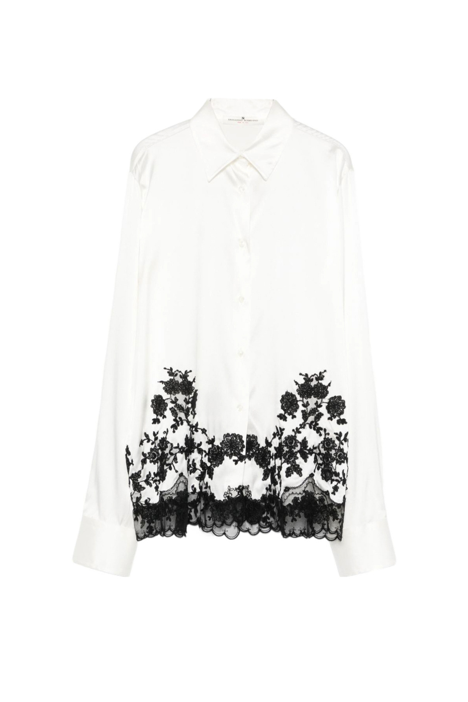 Блузка из шелка с кружевом|Основной цвет:Белый Женский ERMANNO SCERVINO Блузка из шелка с кружевом (цвет ), артикул D482K336APHKC | Фото 1