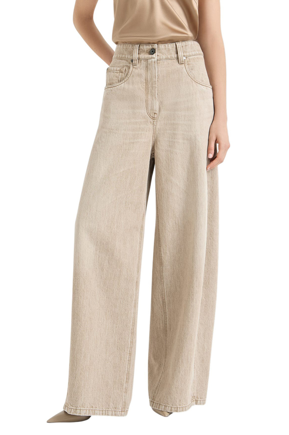 Женский Brunello Cucinelli Джинсы из хлопка (цвет ), артикул MA095P4059 | Фото 3