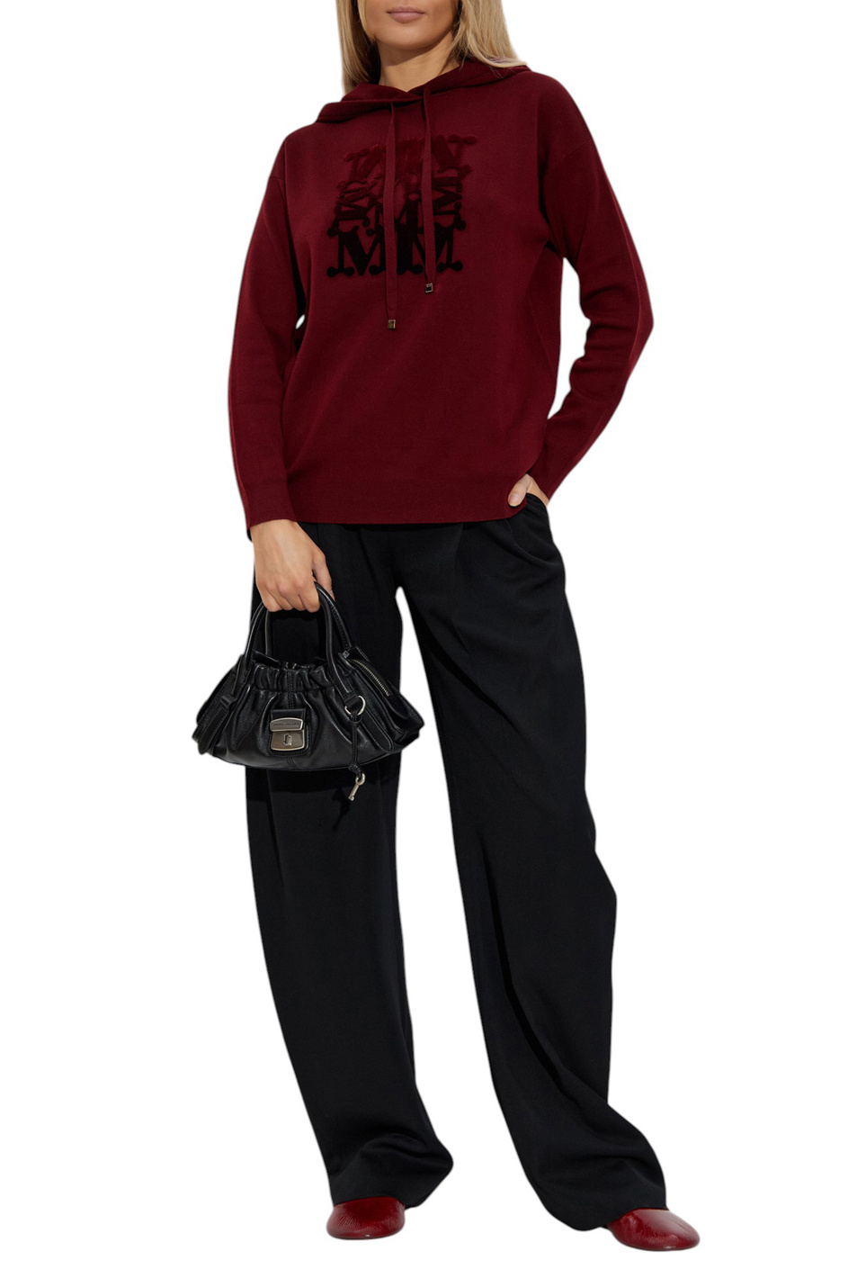 Женский Max Mara Худи TADDEO из шерсти с принтом (цвет ), артикул 2521366222 | Фото 3