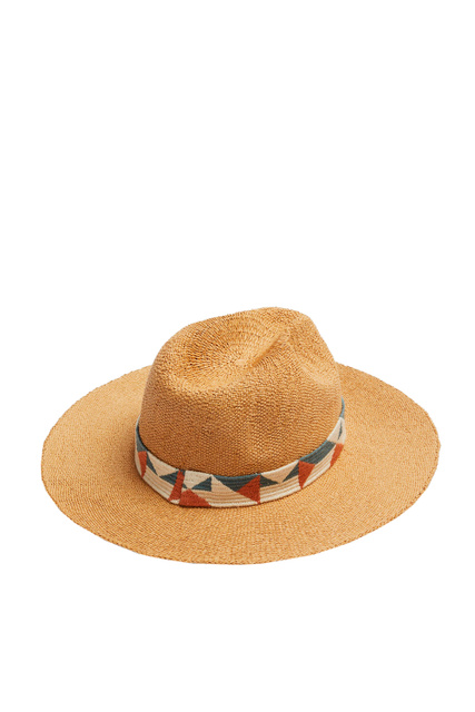 Плетеная шляпа|Основной цвет:Бежевый|Артикул:195312 | Фото 2