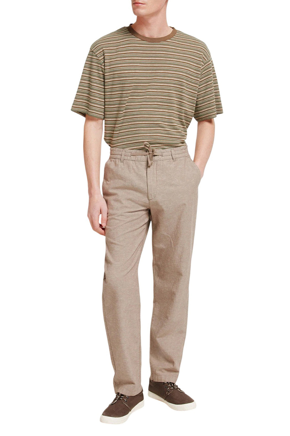 Мужской Springfield Брюки из хлопка и льна (цвет ), артикул 1553717 | Фото 2