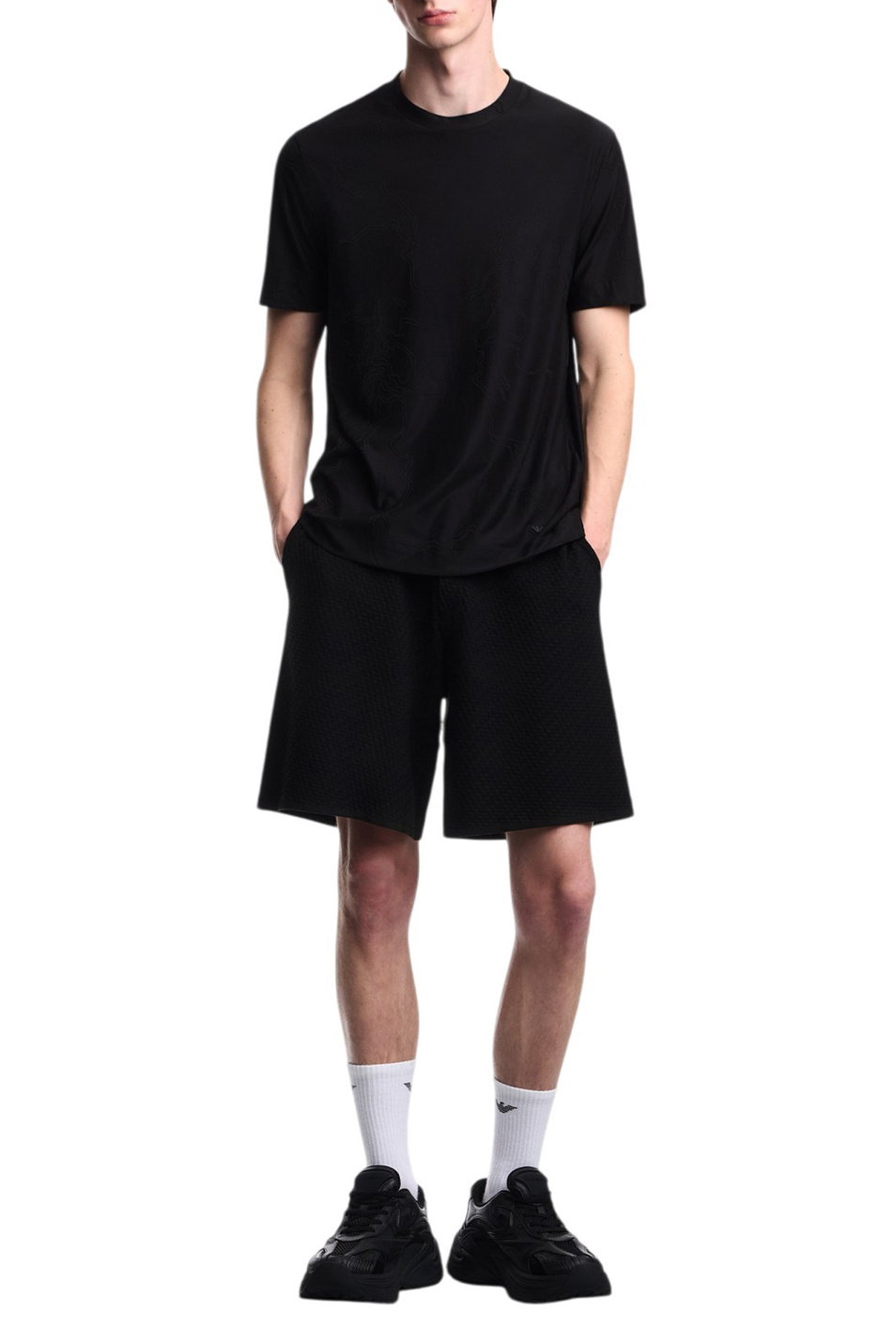 Мужской Emporio Armani Футболка из смесового хлопка (цвет ), артикул EM004644-AF23458 | Фото 2